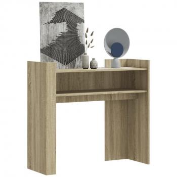 Mesa consola Sonoma de roble 100x35x90 cm madera multicapa marrón