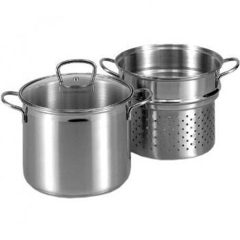 Olla para Espaguetis Krüger, Acero Inoxidable 18/0, Inducción, Ø 24 cm