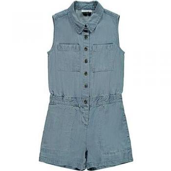 NAME IT NKFBATYTTE DNM 1350 S/S Suit Mono, Mezclilla De Color Azul Claro, 140 para Niñas
