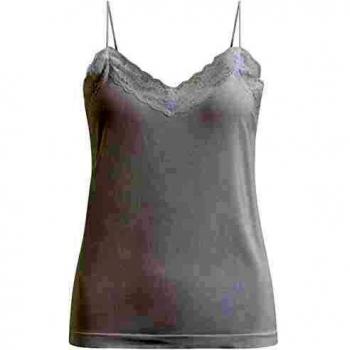 Object Objleena Lace Singlet Noos Camiseta sin Mangas, Blanco