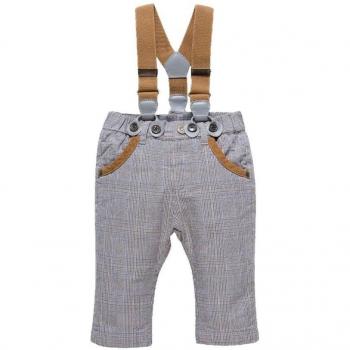 Pantalón largo algodón tinto Cable con tirante. 62 cm grigio beige