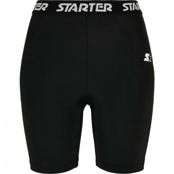 Ladies Black Starter Logo Tape Cycling Shorts