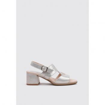 CALLAGHAN 29211 Sandalias de piel doradas, tacón ancho de 6.5cm, cierre de hebilla, suela de goma, para señora