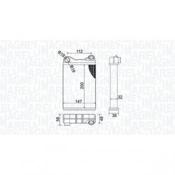Radiador de calefacción MAGNETI MARELLI 350218456000
