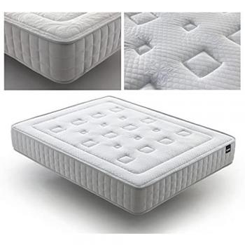 Colchón Viscoelástico Thermocooler 180x190 cm - Núcleo HR, Altura 30 cm, Firmeza Media-Alta, Tanuk