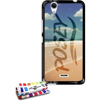 Carcasa Flexible Ultra-Slim WIKO BIRDY 4G de exclusivo motivo [Posey Beach] [Negra] de MUZZANO  + ESTILETE y PAÑO MUZZANO REGALADOS - La Protección Antigolpes ULTIMA, ELEGANTE Y DURADERA para su WIKO BIRDY 4G