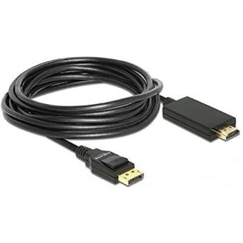 Adaptador de Cable de Vídeo DeLOCK 85319 DisplayPort a HDMI 5m Negro 4K 30Hz