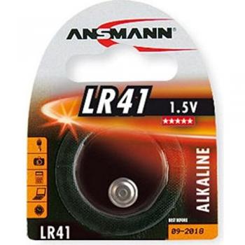 ANSMANN - Lote de 3 blísters de 1 pila de botón de alcalina LR41 1,5 V