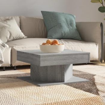 Mesa de centro de madera contrachapada gris Sonoma 57x57x30 cm