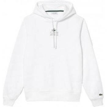 Lacoste Men's White Graphic Logo Hoodie Jogger Sweatshirt Size M