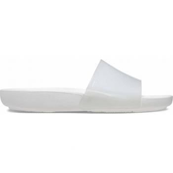 Chanclas de mujer Crocs Splash Glossy Slide blancas - Talla 38-39