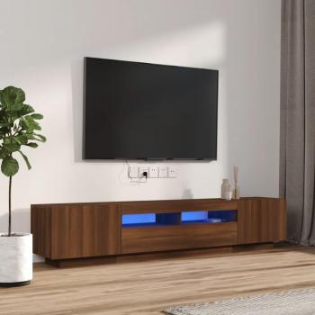 vidaXL Set de Muebles TV con LED 2 piezas en madera contrachapada