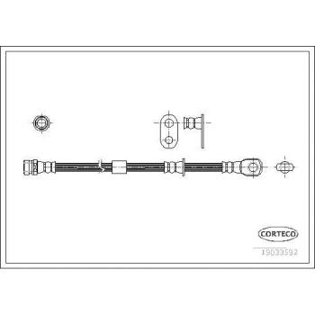 Latiguillo de freno CORTECO 19033592 - Manguera de freno, alta calidad, resistencia a la presión, material duradero, compatible con múltiples modelos de vehículos