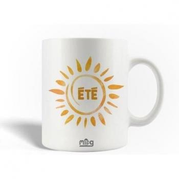 Taza de Cerámica MANIACASE - Cartel Verano - 30cl - Apta para Lavavajillas - Blanca
