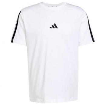 Camiseta Essentials 3 Franjas de Jersey de Manga Corta Blanca para Hombre