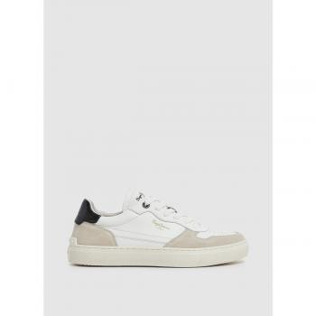 Zapatillas de piel de hombre Pepe Jeans Camden Street M blanco