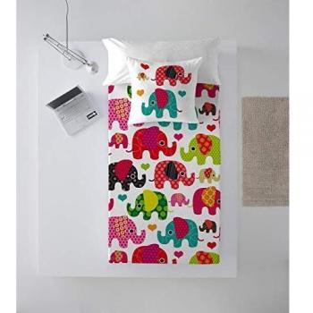 ICEHOME Juego de sábanas Elephant Cama 90 cm