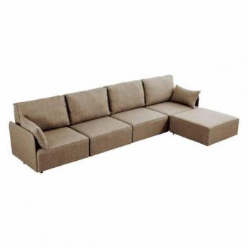 Sofá Modular Riposo A+A+B+B+C Estilo Contemporáneo Color Beige 366 CM