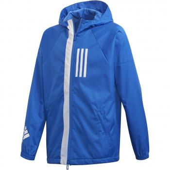 adidas YB ID WND Cortavientos, Niños, Azul/Blanco, 128