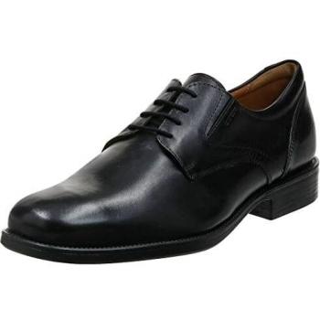 Geox Federico Smooth Leather Derby Shoes for Men, Black, Size 43