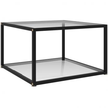 Transparent Coffee Table 60x60x35 cm Tempered Glass