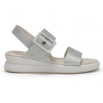 Dorking by Fluchos Mujer Sandalias de Cuña Piel Slam Plateado Altura Tiras Anchas Gris D9088-ME