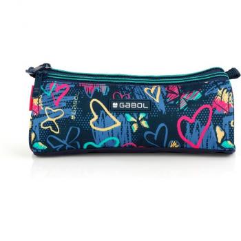 Estuche triple Gabol TIZAS con corazones y resistente al agua