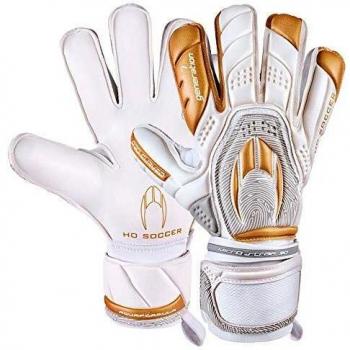 Ho Soccer Pro Curved GEN7, Guante de Portero, Blanco-Oro, Talla 10