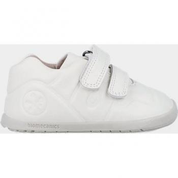 Zapatos Biomecanics para Bebé - Zapatillas Primeros Pasos Niña en Piel Blanca con Velcro - Alta Calidad y Cómodas - Modelo 241160-D695