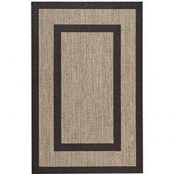Estores Basic - Alfombra de Vinilo Premium, Antideslizante y Muy Resistente, para Interior y Exterior, Cuadros Marrón 200x290cm