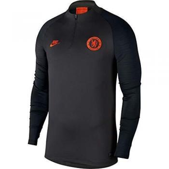 NIKE Chelsea FC Strike Camiseta de Manga Larga, Hombre, Anthracite/Black/Rush Orange, L