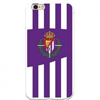 Funda Oficial Valladolid Franjas Lila y Blancas para iPhone 6 Plus - Original y Compatible con iPhone 6S Plus