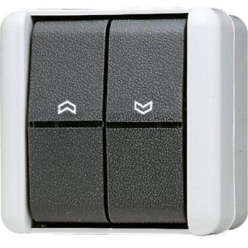 JUNG JG 839 VW - 1-pole push button for roller shutter, Blind rocker switch, 10 A/250 V AC with reverse lock