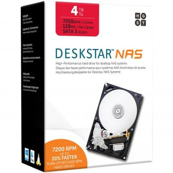 HGST 4 TB 3.5-Inch 7200RPM 128MB SATA NAS Hard Disk Drive - Silver