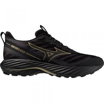 Zapatillas de Trail Running Mizuno Wave Rider GTX 2 para Hombre - Negro, Dorado, Talla 46
