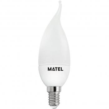 Bombilla LED Vela Flama E14 5W 4200K con 3 Intensidades Matel