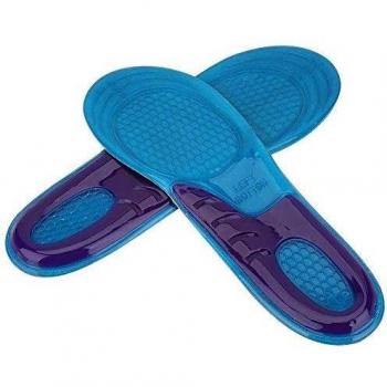 Alomejor Plantillas deportivas de gel para mujeres y hombres, almohadillas ortopédicas para masaje amortiguación, desodorante militar, suave, cómodo, plantillas de silicona antigolpes
