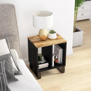 vidaXL Side Table 40x31x46 cm Solid Wood Mango & Engineered Wood