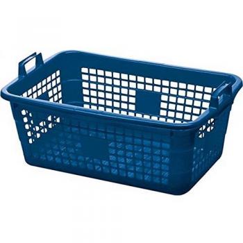 Cesta de Polietileno Azul 45L 620x425x250mm Lockweiler