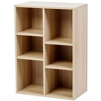 Marca Amazon - Movian CFR-9060 - Estantería de madera MDF con 6 cubos - Marrón