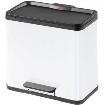 Hailo Trento Cubo de Reciclaje, Acero, Blanco, Centimeters
