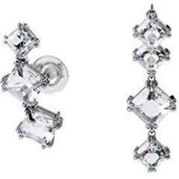 Swarovski Millenia Asymmetric Earrings Set, White and Gray, Female, Size: ONE SIZE