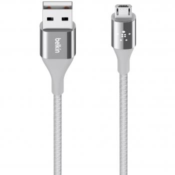 Belkin F2CU051bt04-SLV - Cable Duratek de micro-USB a USB, 1.2 m, carga, sincronización, MFi, color plateado