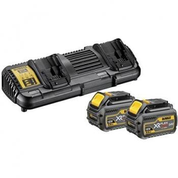 DEWALT DCB132T2-QW - Kit 2 Baterías carril XR FLEXVOLT 54V/18V Li-Ion 6.0Ah y Cargador Doble XR FLEXVOLT: 54V - 18V - 14.4V - 10.8V carril Li-Ion