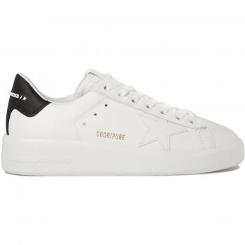 Golden Goose Women's Pure New White Leather Sneakers with Black Star - Size 37 (UK 4)