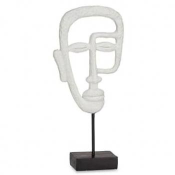 Figura Decorativa Cara Blanco 19,5 x 38 x 10,5 cm (4 Unidades) - Gift Decor