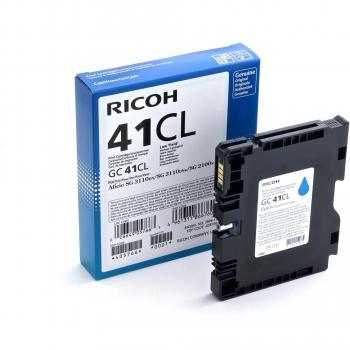 Ricoh GC41CL - Cartucho de Tinta de Gel Original en Color Cian, 600 Páginas (Modelo 405766)