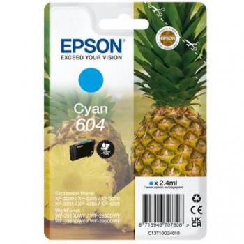 Cartucho de Tinta Epson 604 Cian C13T10G24010 para XP-2200, WF-2910, Piña, Consumibles de Impresión, 14x10x3 cm