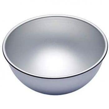 Molde Hemisférico de Aluminio Anodizado 20cm, Ligero y Resistente para Hornear Tartas de Media Esfera