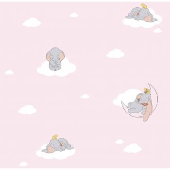 Dandino DU3020-2 Papel Pintado con Diseño Infantil Dumbo, Lila, 60x18x18 cm